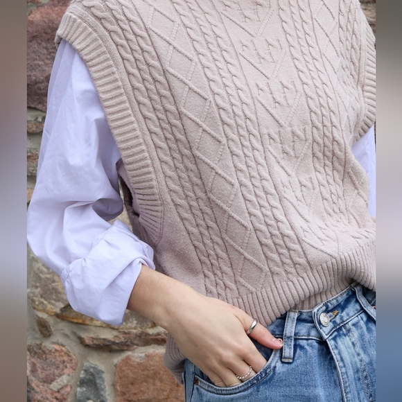 Vintage 90s Academia Sweater Vest Set - Picture 3 of 6